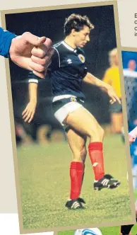  ??  ?? Early days. Left, Maurice Malpas during one of his first Scotland outings and (below) Andy Robertson in action for Dundee United