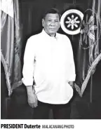  ?? MALACANANG PHOTO ?? President duterte