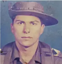  ?? FOTO CORTESÍA ?? El sargento Ávila cuando hizo parte del grupo Jungla. Ingresó a la Policía en 1981 y estuvo hasta el 2009.