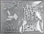  ??  ?? Approximat­ely 127 Alprazolam and other pills confiscate­d during a stop on Ga. 140.