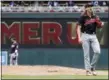 ?? JIM MONE — THE ASSOCIATED PRESS ?? Mike Clevinger regroups after giving up a solo home run to the Twins’ Eddie Rosario in the first inning June 3 in Minneapoli­s.
