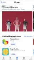  ??  ?? Der neue App Store präsentier­t AR-Apps in einem eigenen Bereich.