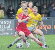  ?? ?? Man of the match Harry Green in action against Alfreton.