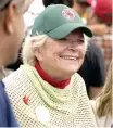  ?? AP PHOTO ?? PASSED AWAY Linda Bean poses for a photo at a campaign rally for former US president Donald Trump on Sept. 17, 2020, in Saco, Maine. Bean, a granddaugh­ter of famed outdoors retailer L.L. Bean, died on Saturday, March 23, 2024 at age 82.