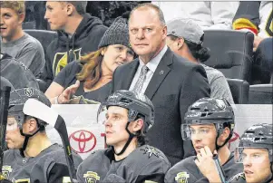  ?? JEFF BOTTARI/VEGAS GOLDEN KNIGHTS ?? Summerside native and head coach Gerard (Turk) Gallant has guided the Vegas Golden Knights to a record-setting season for a National Hockey League expansion team.