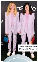  ??  ?? Julia Roberts and Elizabeth Stewart