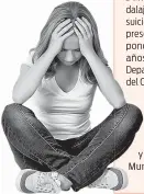  ??  ?? LA PROPORCIÓN en intentos de suicidio es de un varón por cada cinco mujeres