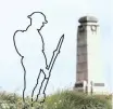  ?? REUTERS ?? A WAR memorial in Whitley Bay on the 75th Anniversar­y of D-day, in Britain. |