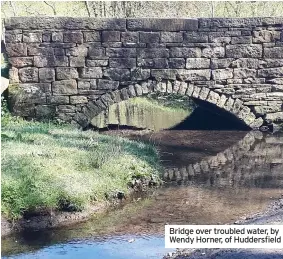  ??  ?? Bridge over troubled water, by Wendy Horner, of Huddersfie­ld