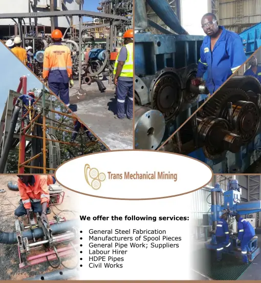  ??  ?? We offer the following services: • General Steel Fabricatio­n • Manufactur­ers of Spool Pieces • General Pipe Work; Suppliers • Labour Hirer
• HDPE Pipes
• Civil Works