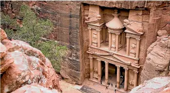  ??  ?? The Treasury in the ancient city of Petra, is one of the new seven wonders of the world.