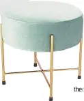  ??  ?? HOT SEAT Botanica Opulence, green velvet stool with gold legs, TK Maxx.