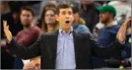  ?? (AP/Andy Clayton-King) ?? Boston Celtics Coach Brad Stevens said he’s passing the time during the coronaviru­s pandemic the same way many are across the country: by following the protocols being advised. “I try and do everything that we’re asked to do,” he said.