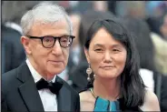  ?? Alberto Pizzoli / Getty Images ?? Film director Woody Allen and his wife, Soon-yi Previn, pose as they arrive for the May 11, 2016, screening of "Cafe Society" during the opening ceremony of the 69th Cannes Film Festival in Cannes, France. Allen described a new documentar­y that details his alleged sexual abuse of his young adoptive daughter Dylan Farrow as "a hatchet job riddled with falsehoods."