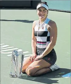  ?? FOTO: EFE ?? La canadiense de 18 años Bianca Andreescu, la mejor en Indian Wells