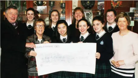  ??  ?? The students and staff of Our Ladys College Greenhills came together for their annual fundraiser for Saint Vincent de Paul. They set up stalls selling hot chocolate, baked goods, etc, raising €2,665.69 for Saint Vincent de Paul. Left to Right: Joe...