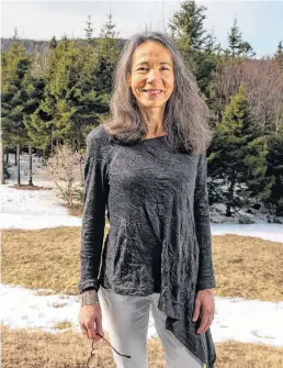  ?? RYAN TAPLIN • THE CHRONICLE HERALD ?? Ursula Snyder, owner of Du Nord Skin Care, poses for a photo outside her Ketch Harbour home on Friday, Feb. 19, 2021.