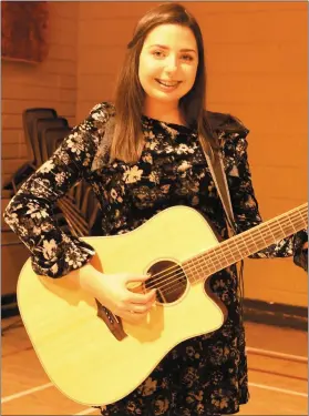  ??  ?? Muireann Vaughan from Kanturk will represent Cork in the Munster Senior Scór Final after she won the Solo Singing title at the county finals