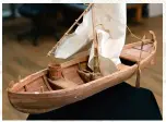  ??  ?? I’ll often build models for my paintings. In this case, a first-century wooden boat. This enables me to shoot excellent reference of something that would otherwise be extremely hard to get hold of.