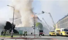  ??  ?? Clockwise from top: a stark view of the site of the former Plaza Hotel at Pandora Avenue and Government Street, seen Thursday. Crews battle the hotel blaze on May 6, 2019. Caretaker Michael Draeger.