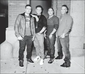  ?? FRED R. CONRAD/ NEW YORK TIMES ?? The guys: Vinny Guadagnino, left, Paul DelVecchio (Pauly D), Ronnie Ortiz-Magro and Michael Sorrentino (the Situation) in New York.