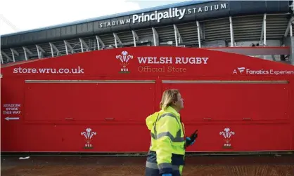  ??  ?? The Principali­ty Stadium in Cardiff is unlikely to see any action for several months. Photograph: Geoff Caddick/AFP via Getty Images