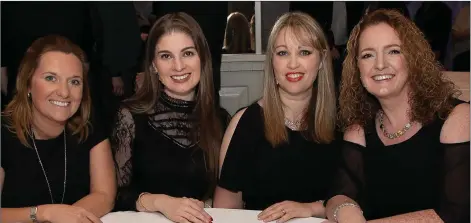  ??  ?? Dawn Traynor, Avril O’Toole, Jenifer Lee and Rachael Kealy at Avonmore Musical Society’s 40th anniversar­y show.
