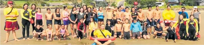  ?? Photo / Supplied ?? Far North Surf Rescue provided beach education for some 750 children last season, including these Kaitaia Intermedia­te School pupils.