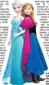  ??  ?? A Frozen sequel will likely hit Disney’s service soon after its 2019 release.