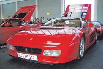  ?? FOTOS: MONA SCHERENBER­GER ?? Der frühere Eigentümer der Carrera-Rennbahn-Produktion Kurt Hesse hat sich die Markenrech­te am Namen Testarossa gesichert. Ferrari ging mit seiner Klage gegen den Spielzeugf­abrikanten leer aus.