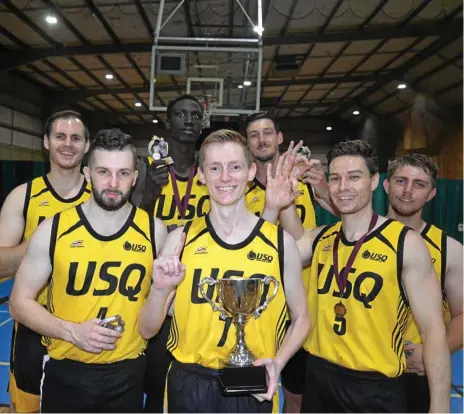  ?? Photo: Gerard Walsh ?? BACK TO BACK: The reigning Heathley Big Q League champion USQ Dragons (from left) Joe Topalov, Bob Ashford, Manylok Malek, Jack Gallagher, Will Mitchell, Joe McConnell and Matt Cox.