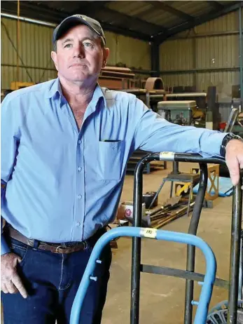  ??  ?? ESTATE AUCTION: Pat Dunne from Toowoomba Auction Centre will run an auction at Westbrook Engineerin­g for the estate of Trevor Davies on Saturday. PHOTOS: BEV LACEY