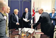  ??  ?? Boris Johnson’s inner circle looked like it was missing a woman’s touch