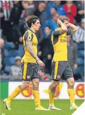  ??  ?? Bellerin and Monreal despair.