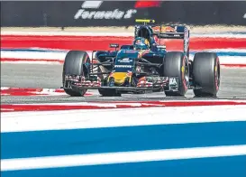  ?? FOTO: EFE ?? Carlos Sainz realizó una magnífica carrera en el GP de EE.UU. con su Toro Rosso