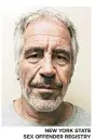  ?? NEW YORK STATE SEX OFFENDER REGISTRY ?? Jeffrey Epstein was found dead in his jail cell Aug. 10.