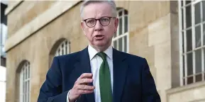  ??  ?? WOBBLER: Michael Gove is no longer able to communicat­e with people