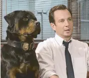  ??  ?? Will Arnett as Frank with the Rottweiler playing the role of Max