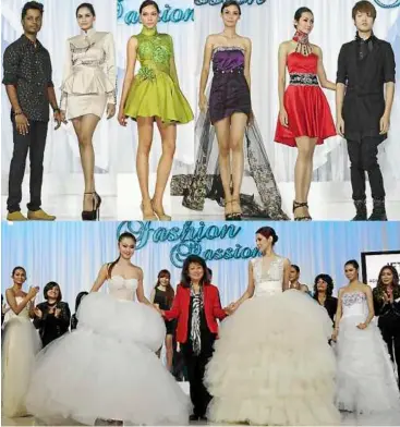  ??  ?? IFTC Young Fashion Stars Runway: First year graduating students presenting innovative fashion designs in trendy ready-to-wear, high fashion contempora­ry, evening and bridal couture. The students designed, drafted, cut, sewed and decorated the outfits...