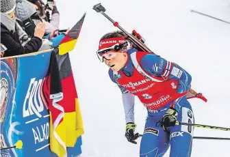  ?? Veronika Vítková vydřela třetí příčku fantastick­ým finišem FOTO ČESKÝ BIATLON – PETR SLAVÍK ?? Sedmá žena SP