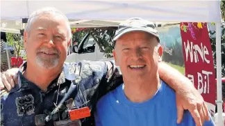  ??  ?? Scott Thiemann, left, and partner Brent Lawrence, originally from America, became sperm donors while living in New Zealand.