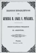  ??  ?? FOLLETO. Biografía sobre Peñaloza de 1863.