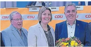  ?? FOTOS: HAHN/CDU ?? Bernd Krückel (r.) und Hanno Kehren werden sich aus dem Vorstand zurückzieh­en. Anna Stelten soll zur neuen Vorsitzend­en gewählt werden.