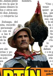  ?? ?? Con su amado gallo Paquito, que ya falleció.