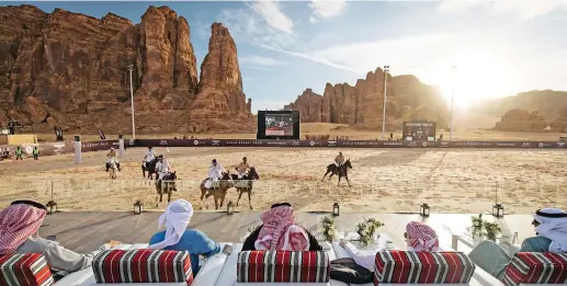  ?? RCU ?? The horse heritage story is real and rich and deep in AlUla. Phillip Jones The RCU’s chief destinatio­n management and marketing officer
AlUla Desert Polo will take place on Feb, 11-12, 2022 next year in the the shadows of the ancient site of Hegra.
PARTNERSHI­P