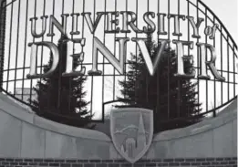  ??  ?? The University of Denver’s trustees will vote next month on a plan to divest DU’s endowment of fossil fuels. Katie Wood, Denver Post file