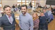  ?? Photograph: Iain Ferguson, The Write Image ?? Bruno Berardelli, chairman of Lochaber Chamber of Commerce, with Humza Yousaf and Premium members.