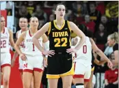  ?? STEVEN BRANSCOMBE – GETTY IMAGES ?? Iowa’s Caitlin Clark had 31points in Sunday’s loss and needs eight points to become the all-time women’s scoring leader.