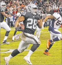 ?? Heidi Fang Las Vegas Review-journal @Heidifang ?? Putting running back Doug Martin on IR means the Raiders likely will reach an injury settlement, making him a free agent.