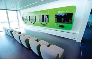  ?? GLYN KIRK/AFP ?? The ‘X-Box’ attraction room in the Royal Caribbean’s latest cruise liner a 4,905-passenger ship that is docked in Southampto­n on April 20, 2015. The ship is among those now hosting cruises geared towards young travellers.